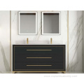 Luxury Wooden Double Sink Mirror Bathroom Vanity Cabinets